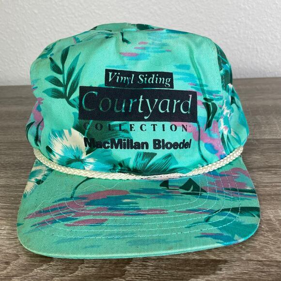 Vintage 1990 MacMillan Bloedel Floral Courtyard Snapback Hat Made in Taiwan - Picture 5 of 13